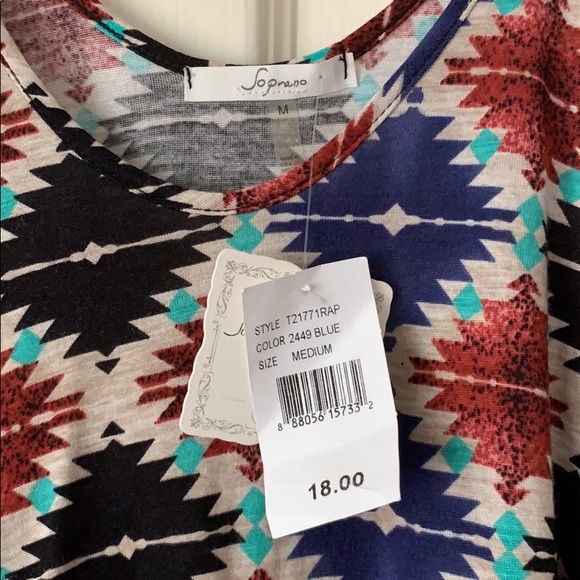 Flowy patterned tank top - Picture 2 of 3